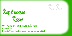 kalman kun business card